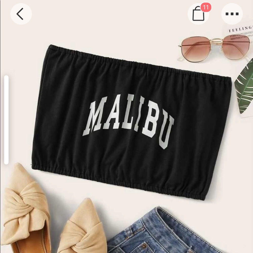 Black Malibu tube top